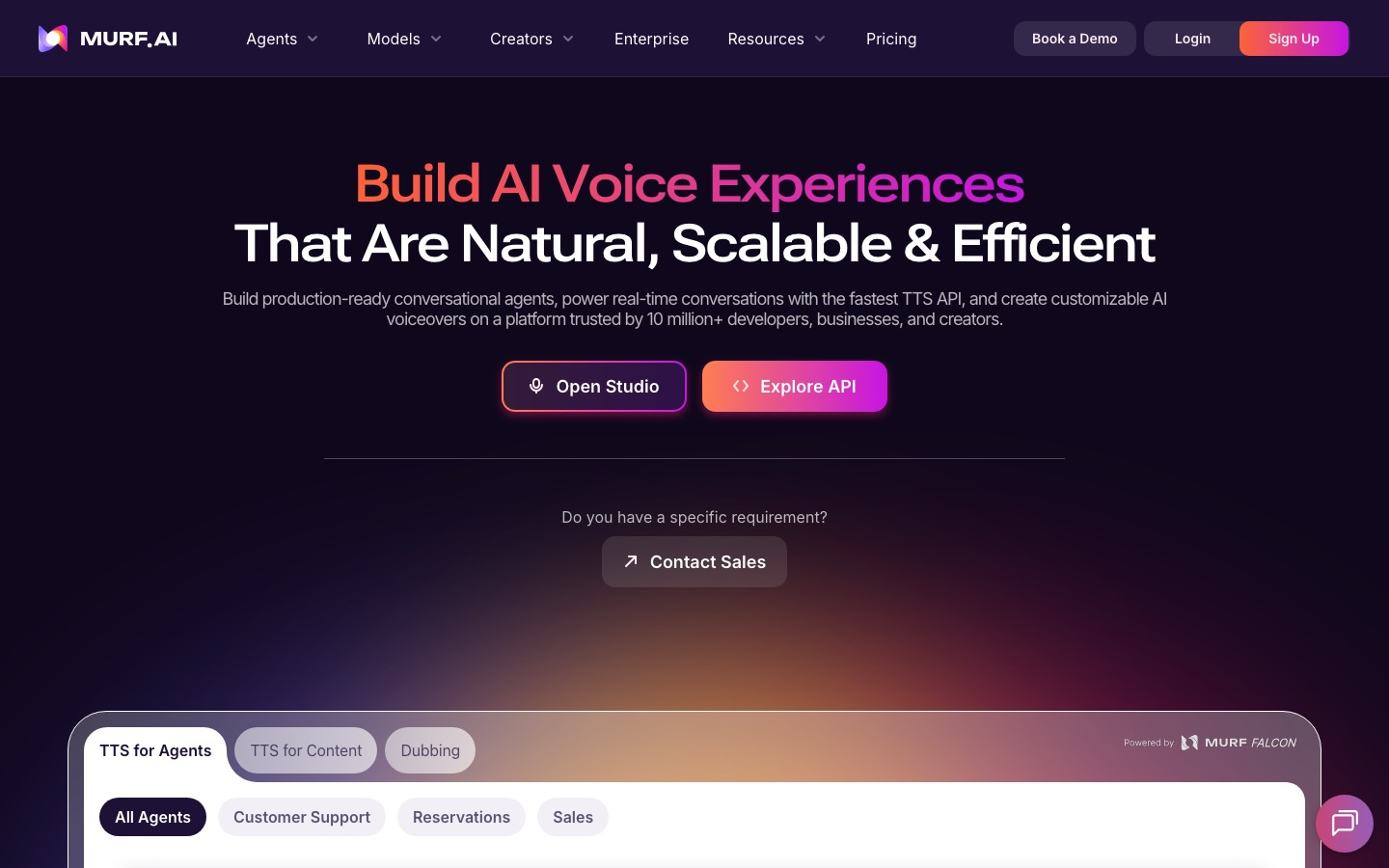 Murf AI homepage screenshot