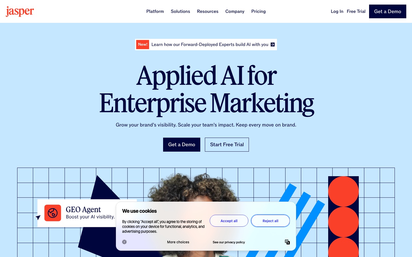 Jasper homepage screenshot