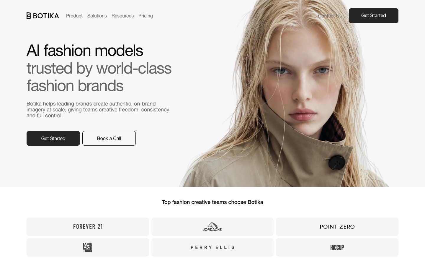Botika homepage screenshot