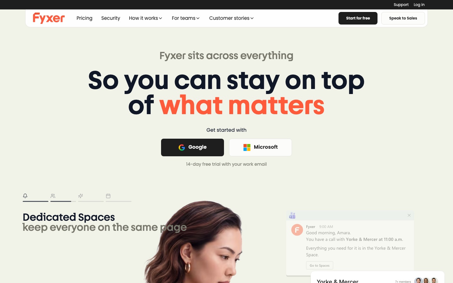 Fyxer AI homepage screenshot