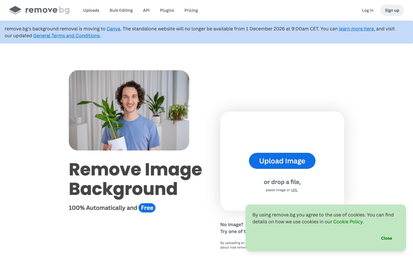remove.bg homepage screenshot