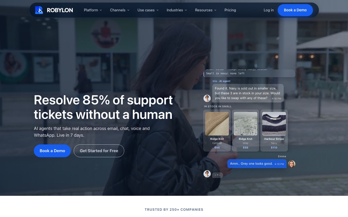 Robylon homepage screenshot
