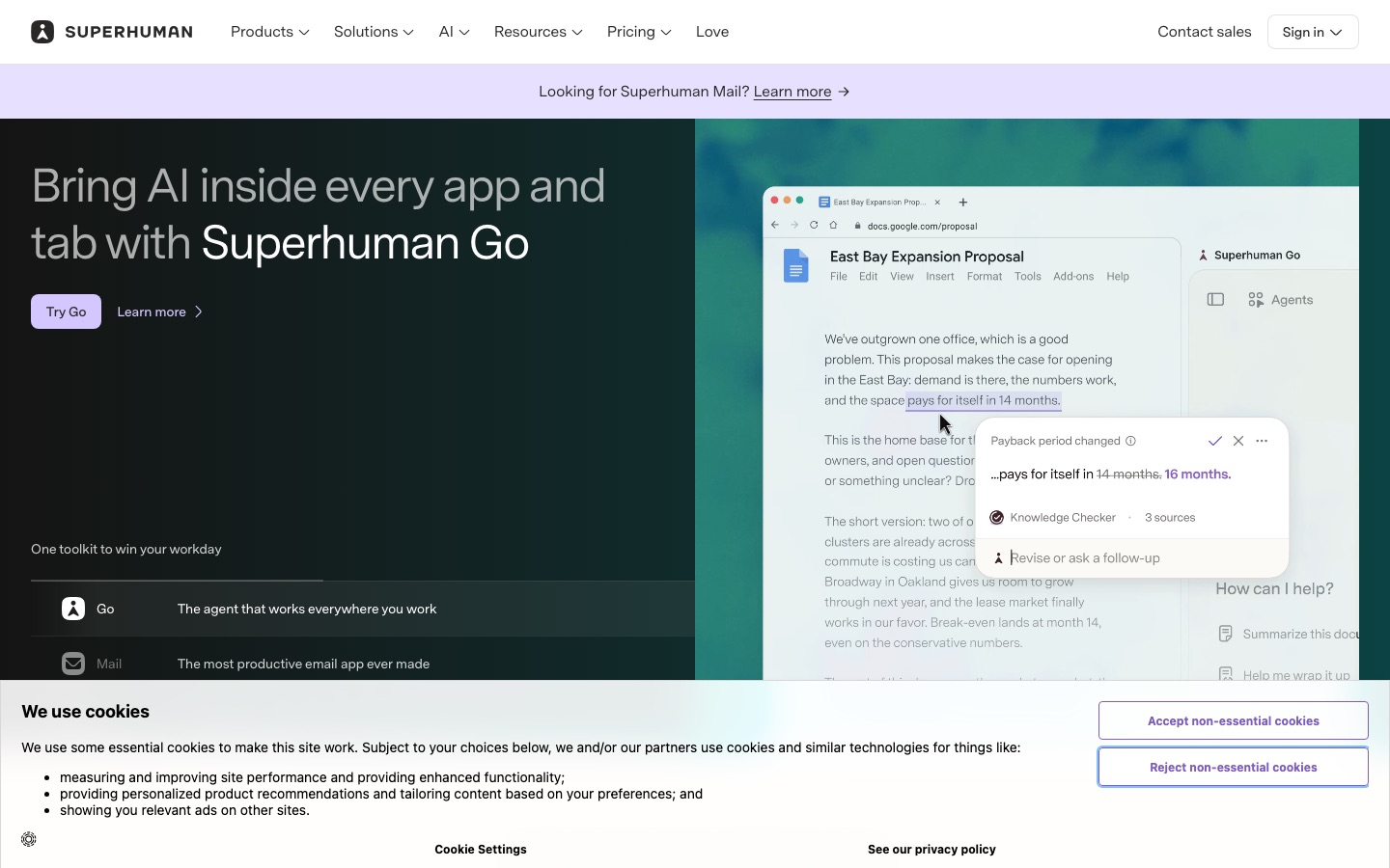 Superhuman homepage screenshot